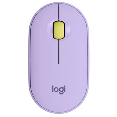 Миша бездротова Logitech Pebble M350, Lavender Lemonade, Bluetooth/2.4GHz, оптична, 1000 dpi, 3 кнопки, 1xAA (910-006752)
