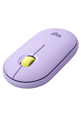 Миша бездротова Logitech Pebble M350, Lavender Lemonade, Bluetooth/2.4GHz, оптична, 1000 dpi, 3 кнопки, 1xAA (910-006752)