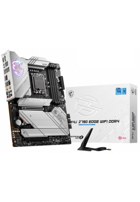 Материнська плата LGA1700, MSI MPG Z790 EDGE WIFI DDR4, Z790, 4xDDR4, Int.Video(CPU), 7xSATA3, 5xM.2, 1xPCI-E 16x 5.0, 1xPCI-E 16x 4.0, 1xPCI-E 1x 3.0, ALC4080, I225V, WiFi 6, Bluetooth 5.2, 13xUSB3.2/4xUSB2.0, HDMI/DP, ATX