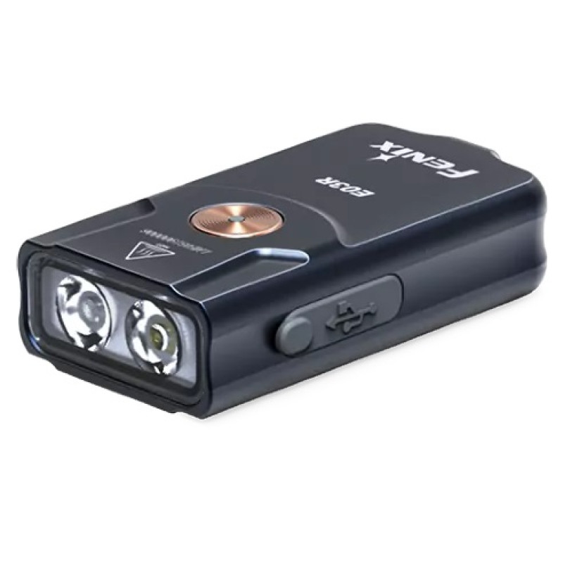 Ліхтар Fenix E03R, Black, 260 лм, до 42 м, ударостійкість 1 м, 6 режимів роботи, акумулятор 200 мАг, час роботи 0.45-5.3 год, IPX66, 22 г
