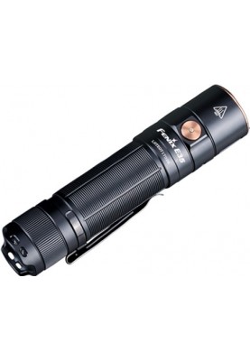 Ліхтар ручний Fenix E35 V3.0, Black, 50-3000 лм, до 240 м, уд. 1 м, 6 режимів роботи, батарея 21700, час роботи 1.15-50 год, IP68, 67 г