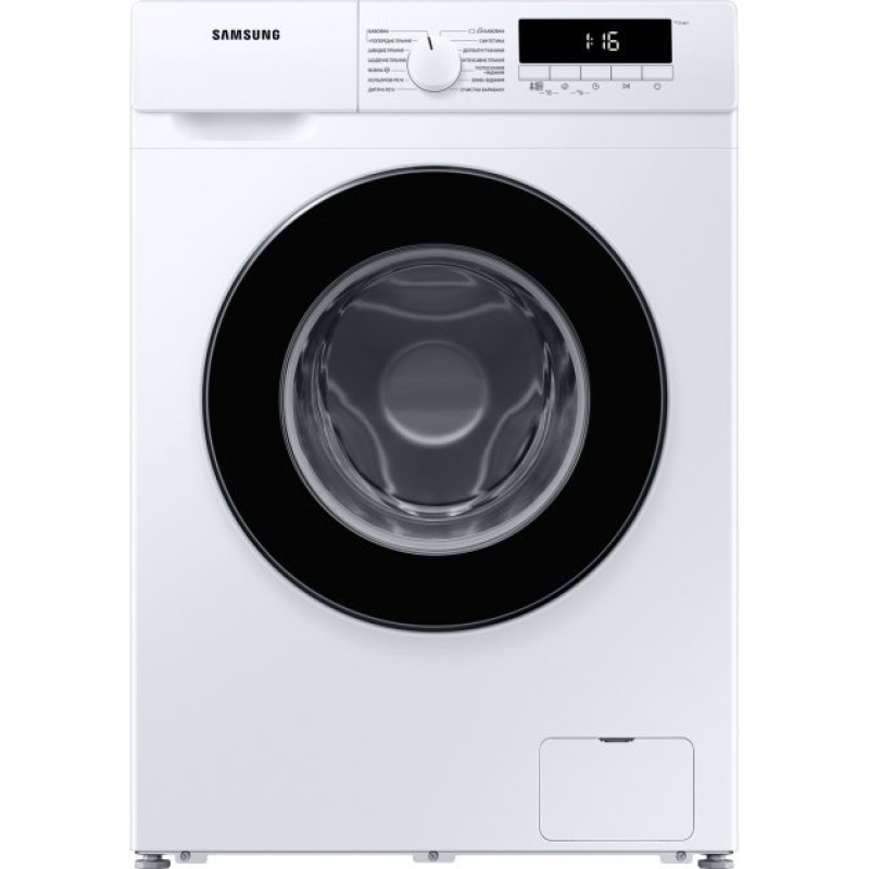 Пральна машина Samsung WW70T3020BW/UA, White, 7кг, фронтальна, вузька, 14 програм, швидкість віджиму 1200 об/хв, дисплей, клас енергоспоживання A+++, 85x59.5x44 см
