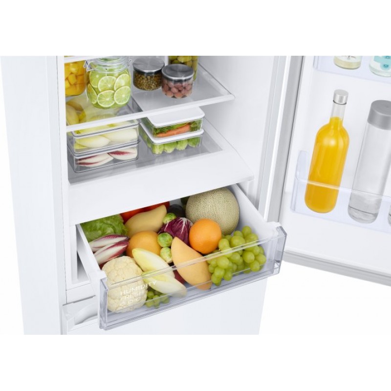 Холодильник Samsung RB38T600FWW/UA, White, двокамерний, загальний об'єм 400L, корисний об'єм 273L/112L, No Frost, внутрішній дисплей, A+, 203x59.5x65.8 см
