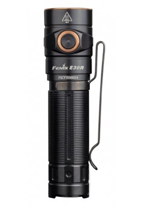 Ліхтар ручний Fenix E30R Cree XP-L HI LED, 30-1600 лм, до 203 м, ударостійкість 2 м, водонепроникність 2 м, 6 режимів роботи, акумулятор 18650, час роботи 1.27-70.3 год, IPX68, 51 г