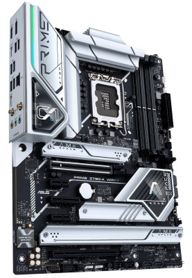 Материнська плата LGA1700, Asus PRIME Z790-A WIFI, Z790, 4xDDR5, Int.Video(CPU), 4xSATA3, 4xM.2, 1xPCI-E 16x 5.0, 1xPCI-E 16x 4.0, 1xPCI-E 4x 4.0, 2xPCI-E 1x 3.0, Realtek S1220A, Intel 2.5Gb, WiFi 6, Bluetooth 5.3, 10xUSB3.2/2xUSB2.0, HDMI/DP, ATX
