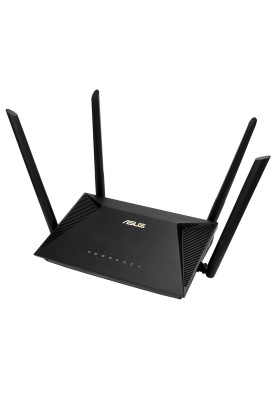 Роутер Asus RT-AX1800U, Black, WiFi 6 (2.4GHz до 574 MB/s / 5GHz до 1201 MB/s), 3xGLan, 1xGWan, 1xUSB2.0, 4 зовнішніх антен