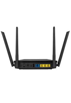 Роутер Asus RT-AX1800U, Black, WiFi 6 (2.4GHz до 574 MB/s / 5GHz до 1201 MB/s), 3xGLan, 1xGWan, 1xUSB2.0, 4 зовнішніх антен