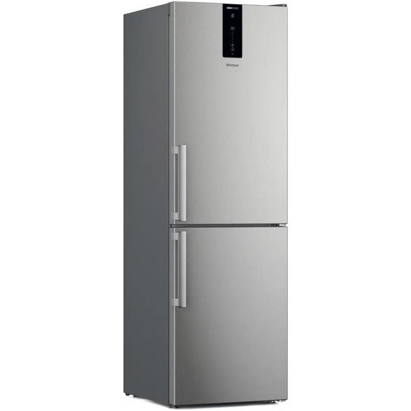 Холодильник Whirlpool W7X 82O OX H, Silver, двокамерний, загальний об'єм 335L, корисний об'єм 231L/104L, дисплей, А++, 191x60x68 см
