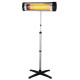 Інфрачервоний обігрівач Edler EDHT-6640, Black/Steel, 1500W, телескопічна ножка 180см, світловий індикатор работи, підлогове та настінне розміщення, захисна решітка, термостат