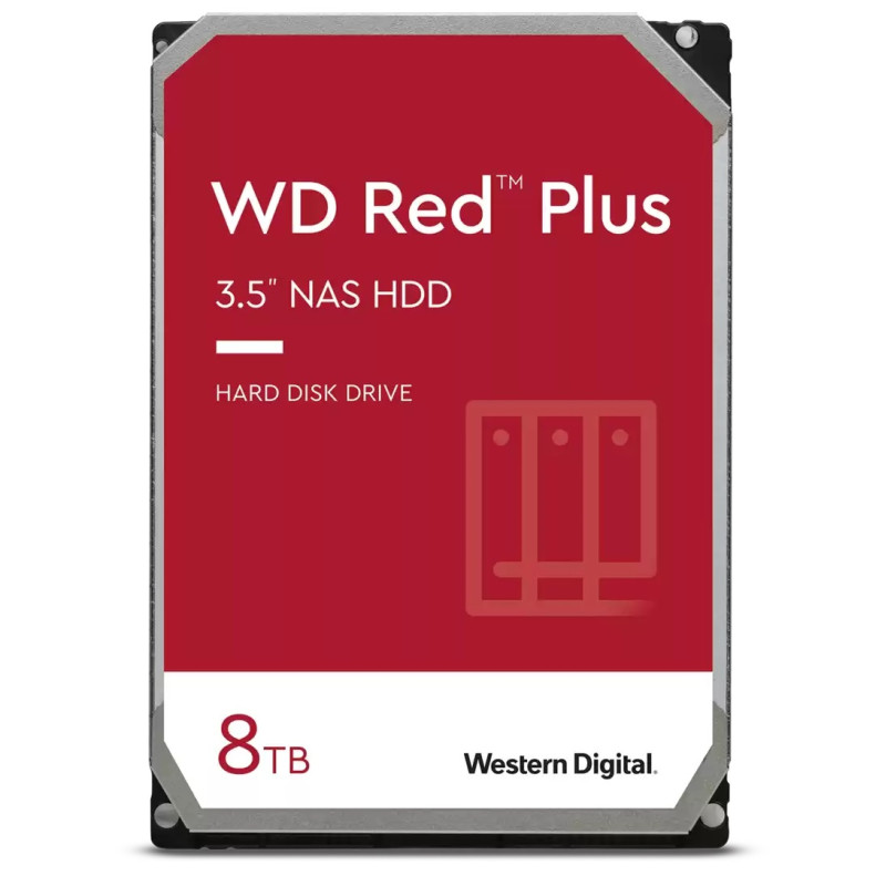 Жорсткий диск 3.5" 8Tb Western Digital Red Plus, SATA3, 128Mb, 5640 rpm (WD80EFZZ)