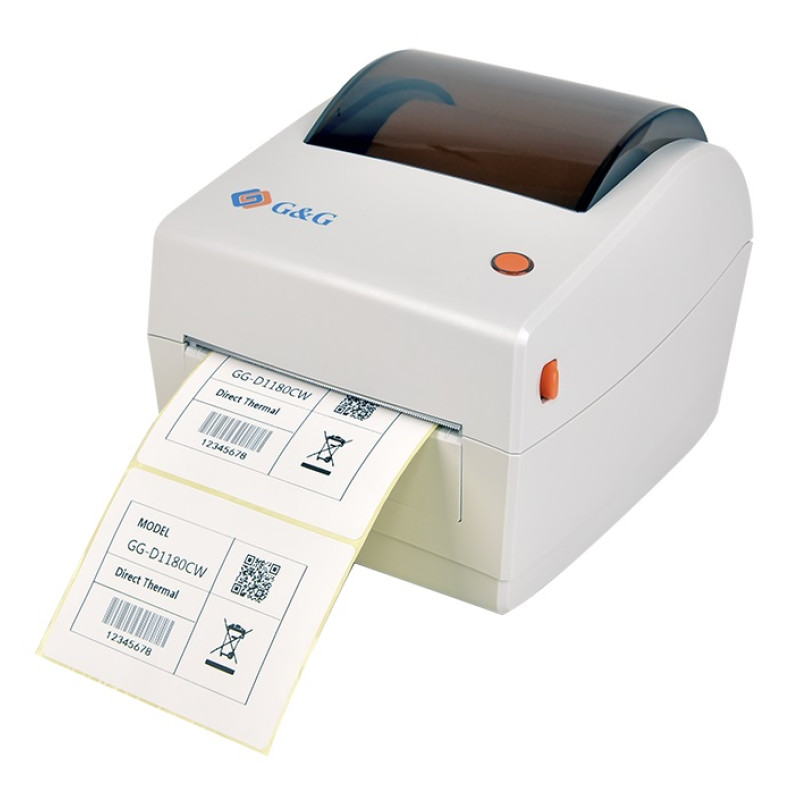 Термопринтер G&G D1180CW, White, WiFi, Bluetooth, USB