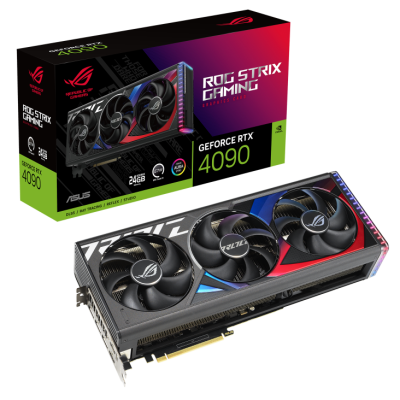 Відеокарта GeForce RTX 4090, Asus, ROG GAMING, 24Gb GDDR6X, 384-bit, 2xHDMI/3xDP, 2550/21000 MHz, 16-pin (ROG-STRIX-RTX4090-24G-GAMING)