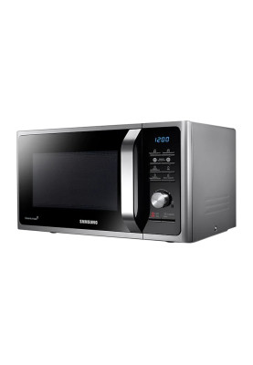 Мікрохвильова піч Samsung MS23F302TAS/UA, Silver, 800W, 23 л, 6 рівнів потужності, керування електронне з поворотним перемикачем, діаметр поворотного столу 28.8 см