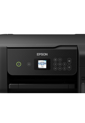 БФП струменевий кольоровий A4 Epson L3260, Black, WiFi, 5760х1440 dpi, до 33/15 стор/хв, РК-екран 3.7 см, USB, вбудоване СБПЧ, чорнило Epson 103 (C11CJ66409)
