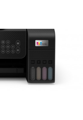 БФП струменевий кольоровий A4 Epson L3260, Black, WiFi, 5760х1440 dpi, до 33/15 стор/хв, РК-екран 3.7 см, USB, вбудоване СБПЧ, чорнило Epson 103 (C11CJ66409)