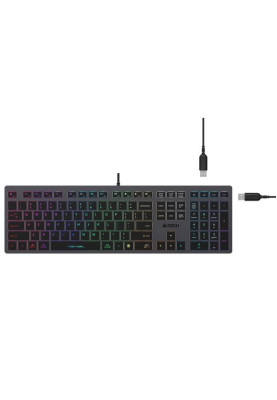 Клавіатура A4tech FX60H Grey Neon backlit, Fstyler keyboard, USB