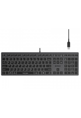 Клавіатура A4tech FX60H Grey White backlit, Fstyler keyboard, USB
