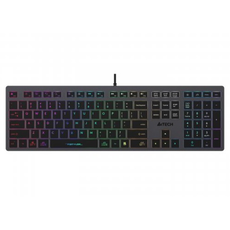 Клавіатура A4tech FX60 Grey Neon backlit, Fstyler keyboard, USB