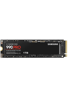 Твердотільний накопичувач M.2 1Tb, Samsung 990 Pro, PCI-E 4.0 x4, MLC 3-bit V-NAND, 7450/6900 MB/s (MZ-V9P1T0BW)