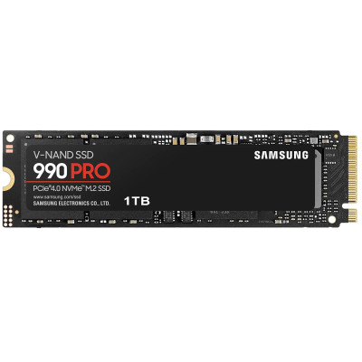 Твердотільний накопичувач M.2 1Tb, Samsung 990 Pro, PCI-E 4.0 x4, MLC 3-bit V-NAND, 7450/6900 MB/s (MZ-V9P1T0BW)
