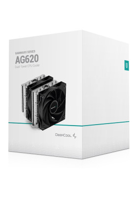 Кулер для процесора Deepcool AG620, алюміній, 2x120 мм, для Intel 115x/1200/1700/775, AMD AMx/FMx