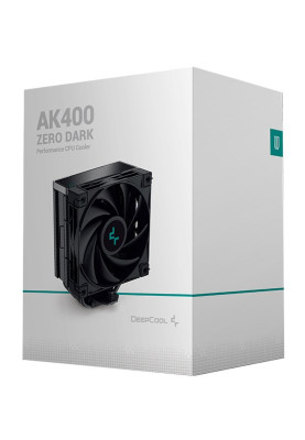 Кулер для процесора Deepcool AK400 ZERO DARK, алюміній, 1x120 мм, для Intel 115x/1200/1700, AMD AMx/FMx, 220W