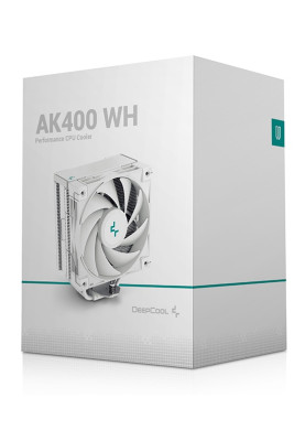Кулер для процесора DeepCool AK400 White, алюміній, 1x120 мм, для Intel 115x/1200/1700, AMD AMx/FMx, 220W