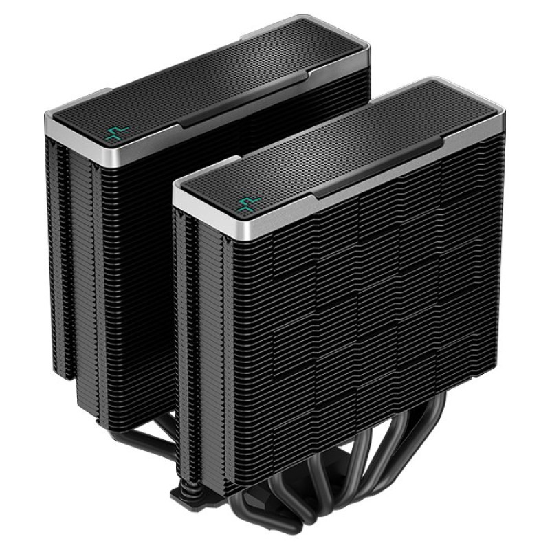 Кулер для процесора Deepcool AK620 ZERO DARK, Black, алюміній/мідь, 2x120 мм, Intel 1700/1200/115x/2066/2011, AMD AM5/AM4, 260 Вт, висота 160 мм (R-AK620-BKNNMT-G-1)