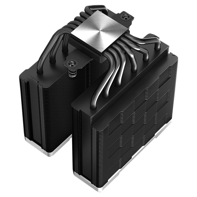 Кулер для процесора Deepcool AK620 ZERO DARK, Black, алюміній/мідь, 2x120 мм, Intel 1700/1200/115x/2066/2011, AMD AM5/AM4, 260 Вт, висота 160 мм (R-AK620-BKNNMT-G-1)