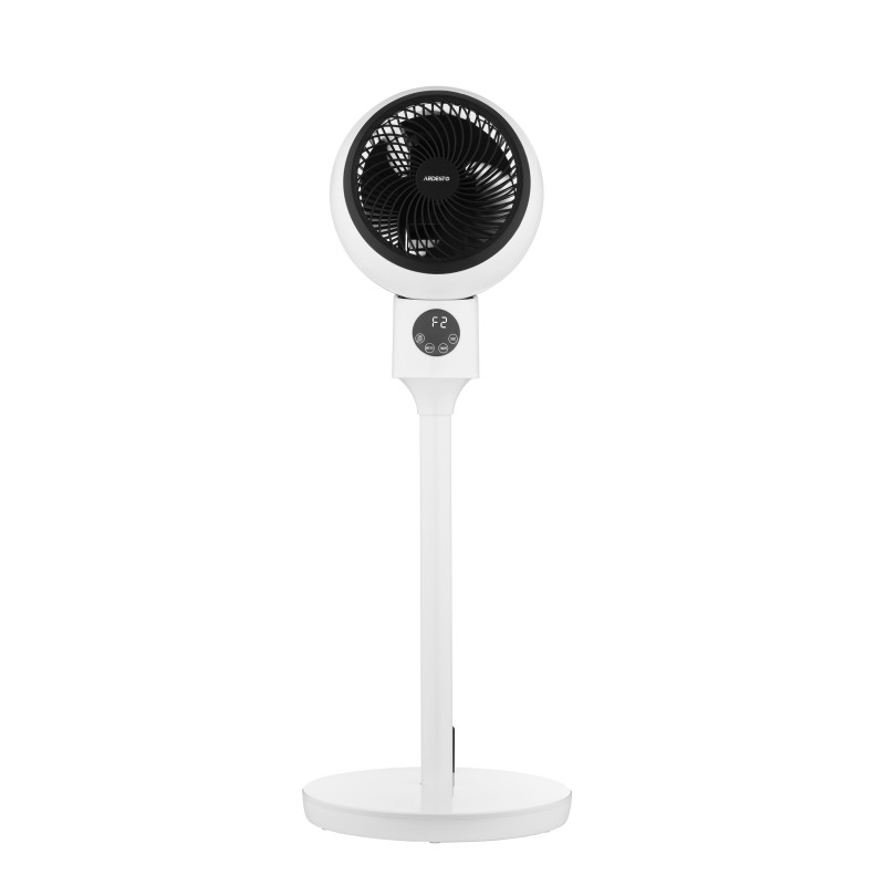 Вентилятор підлоговий Ardesto FNT-C880, White/Black, висота 88 см, дисплей, таймер, пульт ДУ