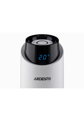 Вентилятор підлоговий Ardesto FNT-R44X1W, White, 50 Вт, колонного типу, 3 швидкості, висота 110 см, дисплей, таймер, пульт ДК, датчик температури