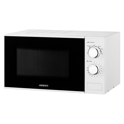 Мікрохвильова піч Ardesto GO-M923W, White, 900W, 23 л, звичайна (соло), 6 рівнів потужності, поворотні перемикачі, відкриття дверцят клавішею