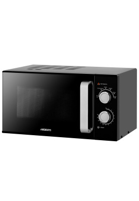 Мікрохвильова піч Ardesto GO-M923B, Black, 900W, 23 л, звичайна (соло), 6 рівнів потужності, керування поворотні перемикачі, відкриття дверцят ручкою