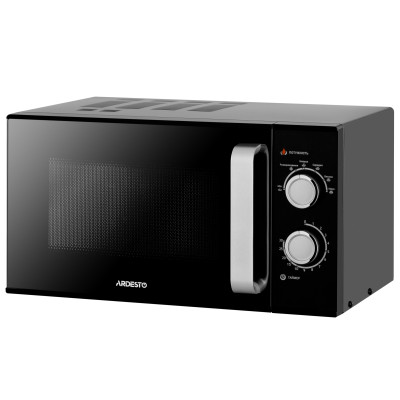 Мікрохвильова піч Ardesto GO-M923B, Black, 900W, 23 л, звичайна (соло), 6 рівнів потужності, керування поворотні перемикачі, відкриття дверцят ручкою