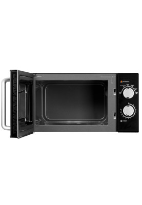 Мікрохвильова піч Ardesto GO-M923B, Black, 900W, 23 л, звичайна (соло), 6 рівнів потужності, керування поворотні перемикачі, відкриття дверцят ручкою