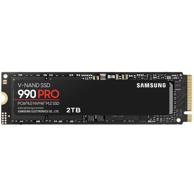 Твердотільний накопичувач SSD 2Tb, Samsung 990 Pro, PCI-E 4.0 x4, M.2 2280, MLC 3-bit V-NAND, 7450/6900 МБ/с (MZ-V9P2T0B)