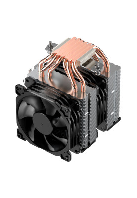 Кулер для процесора Jonsbo CR-2200, алюміній/мідь, 2x92 мм, PWM, для Intel 115x/1200/1700, AMD AMx/FMx