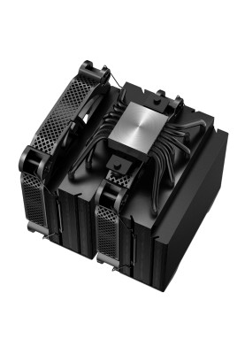 Кулер для процесора Jonsbo HX7280, Black, алюміній/мідь, 1x140 мм + 1x120 мм, PWM, для Intel 115x/1200/1700/2011, AMD AMx/FMx, до 280 Вт