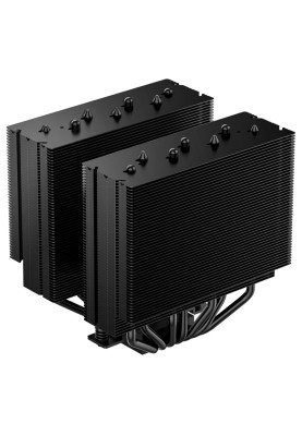 Кулер для процесора Jonsbo HX7280, Black, алюміній/мідь, 1x140 мм + 1x120 мм, PWM, для Intel 115x/1200/1700/2011, AMD AMx/FMx, до 280 Вт
