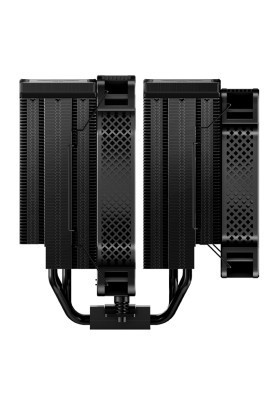 Кулер для процесора Jonsbo HX7280, Black, алюміній/мідь, 1x140 мм + 1x120 мм, PWM, для Intel 115x/1200/1700/2011, AMD AMx/FMx, до 280 Вт
