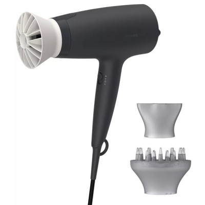 Фен Philips BHD302/20, Black, 1600W, 3 швидкості, 3 режими, дифузор, концентратор, насадка ThermoProtect