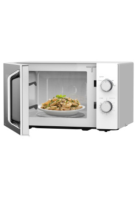 Мікрохвильова піч Sencor SMW1918WH, White, 700W, 20 л, звичайна (соло), 5 рівнів потужності, керування поворотним перемикачем, діаметр піддону 25.5 см, таймер