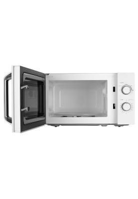 Мікрохвильова піч Sencor SMW1918WH, White, 700W, 20 л, звичайна (соло), 5 рівнів потужності, керування поворотним перемикачем, діаметр піддону 25.5 см, таймер