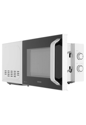 Мікрохвильова піч Sencor SMW1918WH, White, 700W, 20 л, звичайна (соло), 5 рівнів потужності, керування поворотним перемикачем, діаметр піддону 25.5 см, таймер
