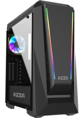 Корпус AZZA Chroma 410A Black, без БЖ, Mid Tower, для ATX / Micro ATX / Mini ITX, 2хUSB 2.0, 2хUSB 3.0, 2x 120 мм Black Fan, 1x120 мм AZZA Prisma ARGB Fan (CSAZ-410A)