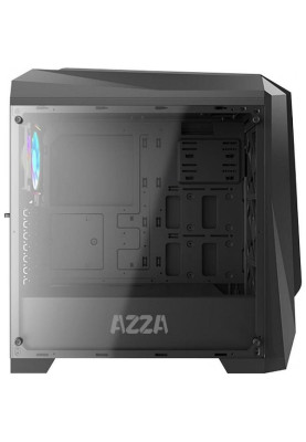 Корпус AZZA Chroma 410A Black, без БЖ, Mid Tower, для ATX / Micro ATX / Mini ITX, 2хUSB 2.0, 2хUSB 3.0, 2x 120 мм Black Fan, 1x120 мм AZZA Prisma ARGB Fan (CSAZ-410A)