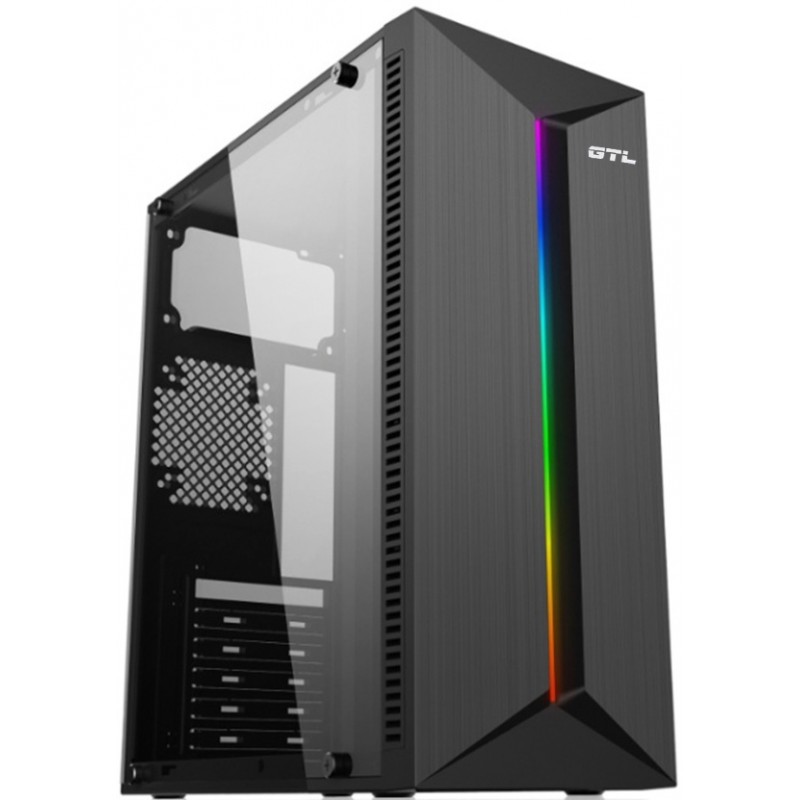 Корпус GTL N3202C Mandalorian Black, без БЖ, Mid Tower, ATX / Micro ATX / Mini ITX, 2xUSB 3.0, 360x176x410 мм, 0.4 мм, 2.8 кг