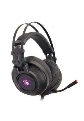 Навушники Bloody G525, Black, игрові з мікрофоном, 7.1 віртуальный звук, RGB, USB, накладні, кабель 2.0 м