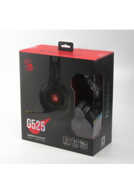 Навушники Bloody G525, Black, игрові з мікрофоном, 7.1 віртуальный звук, RGB, USB, накладні, кабель 2.0 м