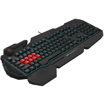 Клавіатура A4Tech Bloody B318 Black, USB, ігрова, мультимедійна, захист від вологи, 8 Light strike